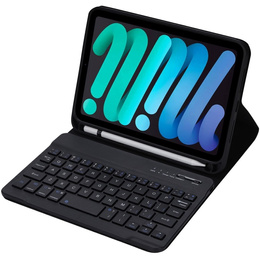 Carcasă cu tastatură bluetooth pentru iPad mini 8.3" 2021 (6 gen.) / iPad mini 8.3" 2024 (7 gen.), negru