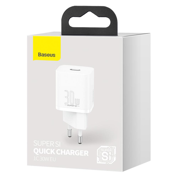 Baseus Super Si PD 30 W încărcător de rețea, 1× USB-C pentru smartphone-uri