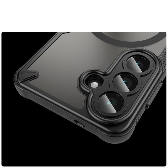 Husă blindată pentru Samsung Galaxy S26, pentru MagSafe, mată, neagră