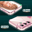 Huse pentru Samsung Galaxy S25 FE, Electro heart, roz rose gold