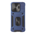 Carcasă blindată pentru Xiaomi Redmi Note 13 Pro 5G, CamShield Slide, albastru + sticlă călită 9H