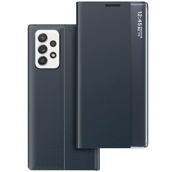 Husă cu clapetă pentru Samsung Galaxy A32 5G, Side View, albastru închis
