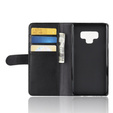 Cu clapetă pentru Samsung Galaxy Note 9, Leather Flexi Book, negru