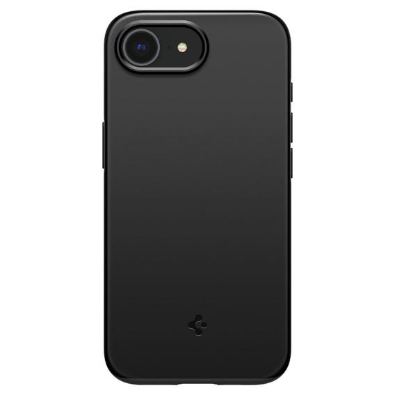 Carcasa Spigen pentru iPhone 16E, Thin Fit Mag, negru + sticlă temperată 9H