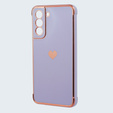 Huse pentru Samsung Galaxy S21 FE, Electro heart, violet