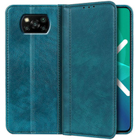 Huse pentru Xiaomi Poco X3 NFC / Poco X3 PRO, Wallet Litchi Leather, verde