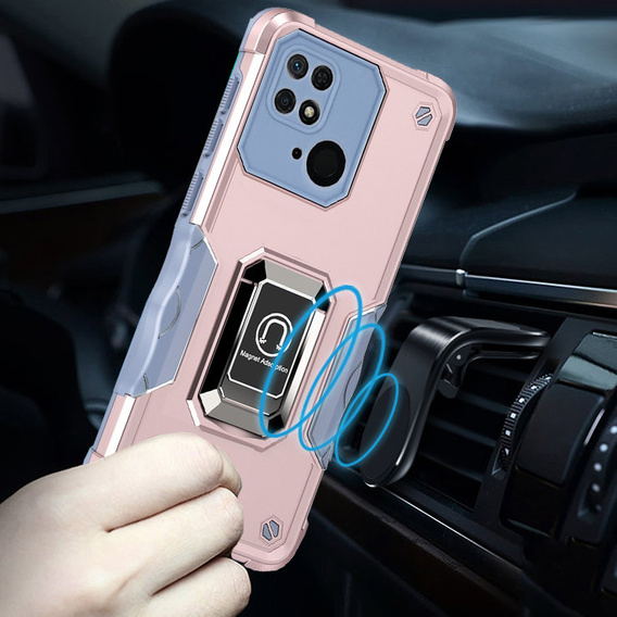 Huse pentru Xiaomi Redmi 10C, Dual-Layer Armor, roz rose gold