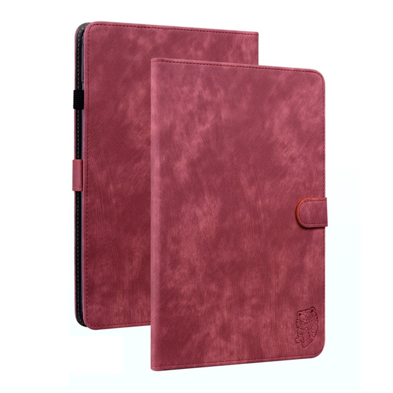 Huse pentru Lenovo Tab M9, Wallet Pen Slot, roșu