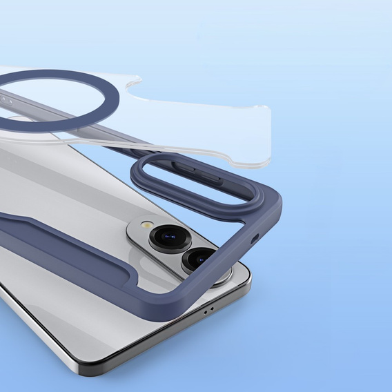 Dux Ducis Huse pentru Samsung Galaxy S25 Edge, Skin X Pro, MagSafe, albastru închis