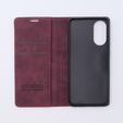 Husă pentru Oppo A78 4G, ERBORD Vintage, portofel cu clapetă, roșu