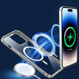 Huse pentru iPhone 14 Pro Max, ERBORD Hybrid MagSafe Case, de argint
