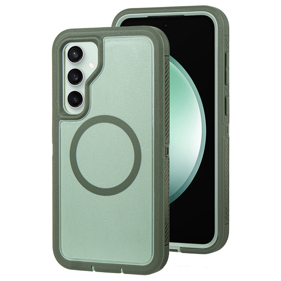 Carcasă cu ramă pentru Samsung Galaxy S23 FE, pentru MagSafe, verde