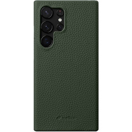 Carcasă MELKCO pentru Samsung Galaxy S24 Ultra, din piele, verde