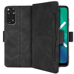 Cu clapetă pentru Xiaomi Redmi Note 11 / 11S, Card Slot, negru