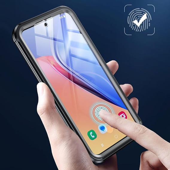 Carcasă pentru Samsung Galaxy S24+ Plus, Shockproof, cu folie pentru ecran, pentru MagSafe, negru