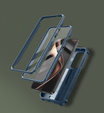 Husă blindată pentru Samsung Galaxy S25, Dexnor Full Body (Two Frames), albastru închis