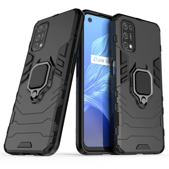 Huse pentru Realme 7 5G, Kickstand Ring, negru