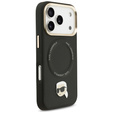 Husă Karl Metal Logo MagSafe cu curea mare Karl Lagerfeld pentru iPhone 17 Pro