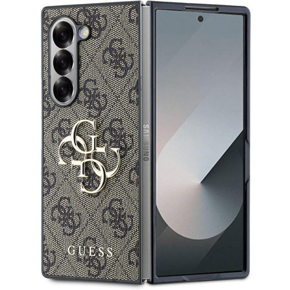 GUESS Huse pentru Samsung Galaxy Z Fold6, 4G Big Metal Logo, maro