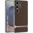 Huse pentru Samsung Galaxy S25 Ultra, GKK Woven Leather, cafea