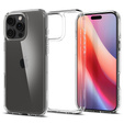 Carcasa Spigen pentru iPhone 16 Pro Max, Ultra Hybrid, transparentă + sticlă temperată 9H