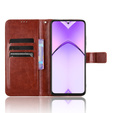 Cu clapetă pentru Oppo A80, Crazy Horse Wallet, maro