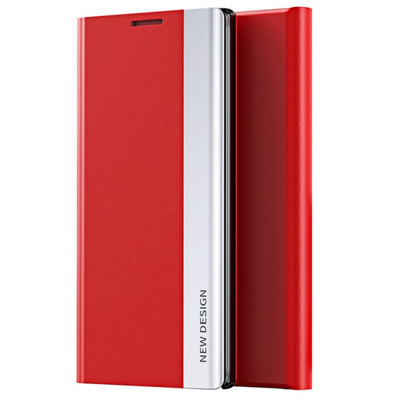 Cu clapetă pentru Xiaomi Poco X5 Pro 5G / Redmi Note 12 Pro, Side Magnetic, roșu