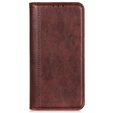 Huse pentru Motorola Moto G24 / G24 Power / G04, Wallet Litchi Leather, maro