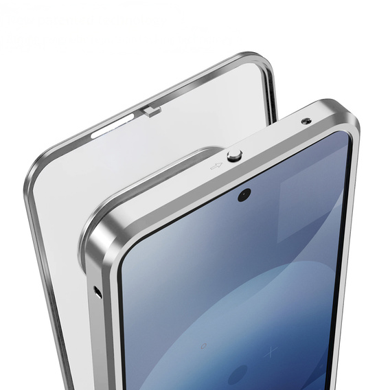 Carcasă pentru Nothing Phone 3A, Frame Case, de argint