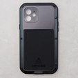 Love Mei Huse pentru iPhone 12, armored with glass, negru