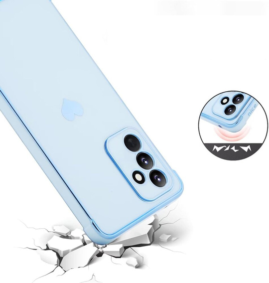 Husă pentru Samsung Galaxy S23 FE, Electro heart, albastru + Sticlă ceramică Full Glue