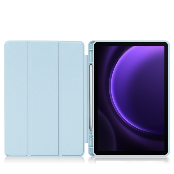 Husă pentru Samsung Galaxy Tab S10 Lite / S10 FE / S9 FE, Smartcase cu spațiu pentru stylus, albastru