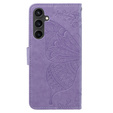 Cu clapetă pentru Samsung Galaxy S23 FE, Butterfly, violet