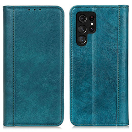 Huse pentru Samsung Galaxy S25 Ultra, Wallet Litchi Leather, verde