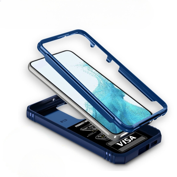 Husă blindată pentru Samsung Galaxy S23 Plus, CamShield Slide, albastru