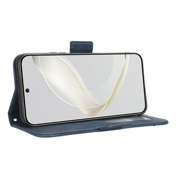 Cu clapetă pentru Huawei Nova 11, Card Slot, albastru închis