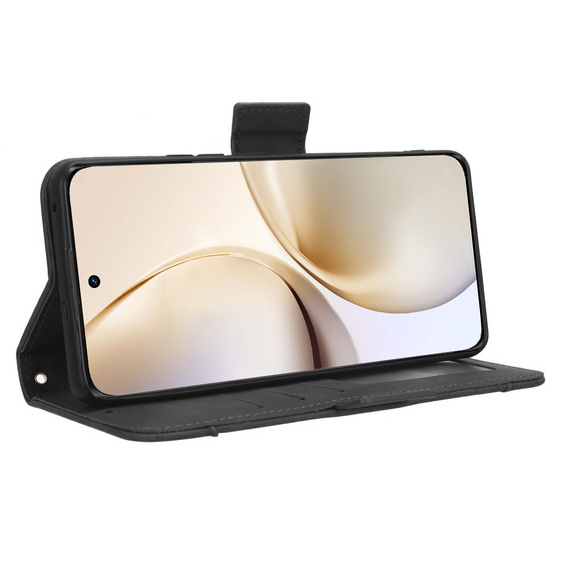 Cu clapetă pentru Realme 14 Pro+ 5G, Card Slot, negru