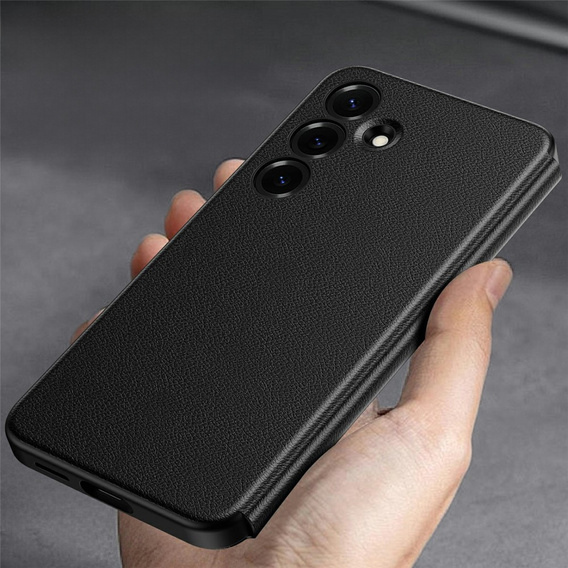 Husă din piele cu fereastră Smart View pentru Samsung Galaxy S25 FE