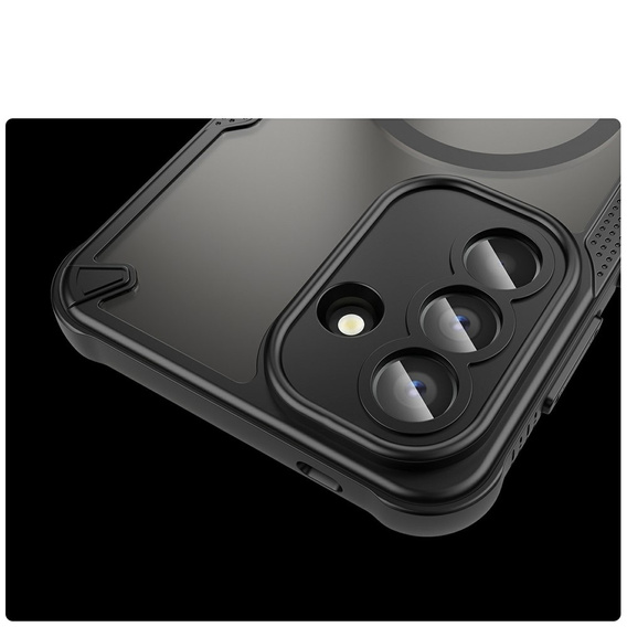 Husă blindată pentru Samsung Galaxy A57 5G, pentru MagSafe, mată, neagră