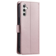 Husă cu clapetă pentru Samsung Galaxy A36 5G, Rhombus Crossbody Leather, roz