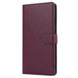 Husă cu clapetă pentru Samsung Galaxy S23 Ultra, portofel, pentru MagSafe, maroon