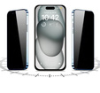 2x sticlă de confidențialitate temperată pentru iPhone 15 Plus, ERBORD Anti-Spy