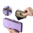 Cu clapetă pentru Xiaomi Redmi 14C / Xiaomi Poco C75, Wallet Zipper Pocket, violet