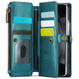 Husă CASEME pentru Samsung Galaxy Z Fold6 5G, RFID Leather Wallet, cu curea de umăr, verde