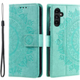 Cu clapetă pentru Samsung Galaxy S23 FE, Mandala, verde