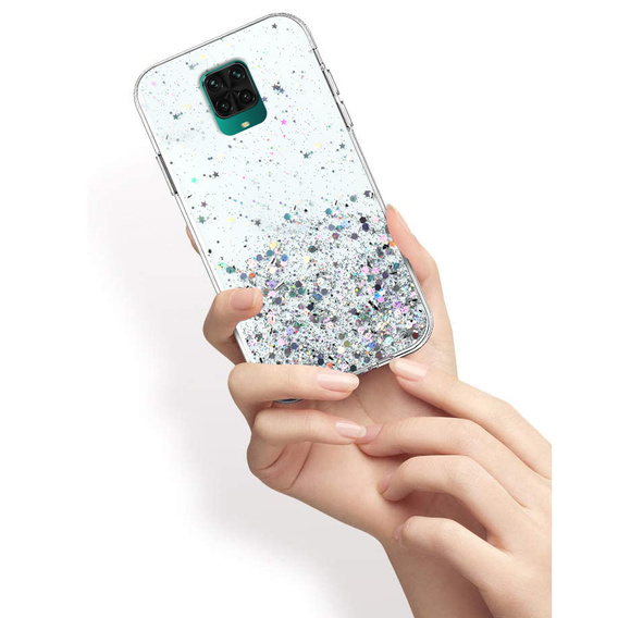 Huse pentru Xiaomi Redmi Note 9S / 9 Pro, Glittery, transparentă