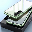 Husa pentru Samsung Galaxy S24 FE, Magnetic Dual Glass, verde