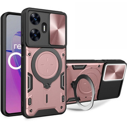 Husă blindată pentru Realme C55, CamShield Slide, roz rose gold