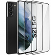 2x sticlă ceramică ERBORD Hybrid Glass pentru Samsung Galaxy S21