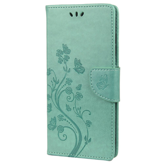 Cu clapetă pentru Xiaomi Redmi 10, Butterfly, verde